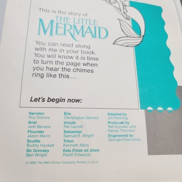 Vintage 1990 Disney The Little Mermaid Pink Picture Book - Picture 3 of 10